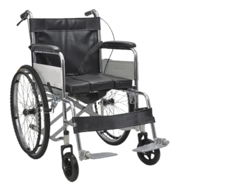 Manual Wheelchair 18" With Commode