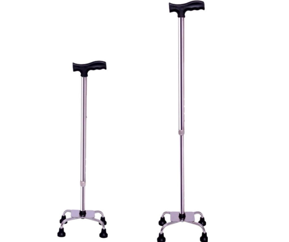 Walking Cane — 4 Prong Stainless