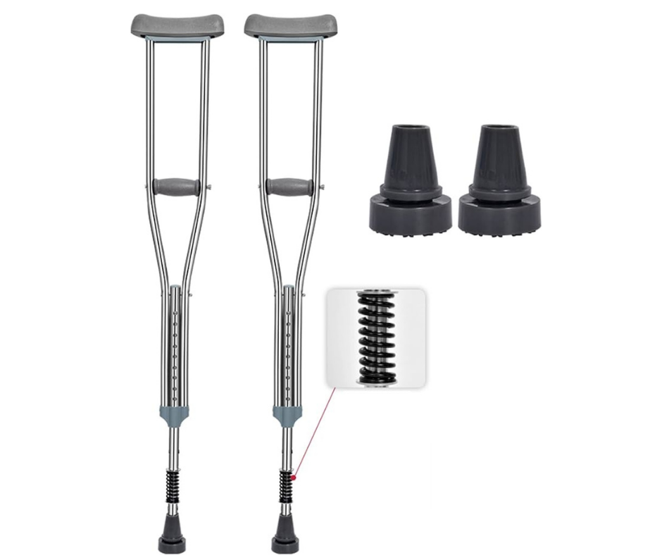 Stainless Steel Crutch with Spring